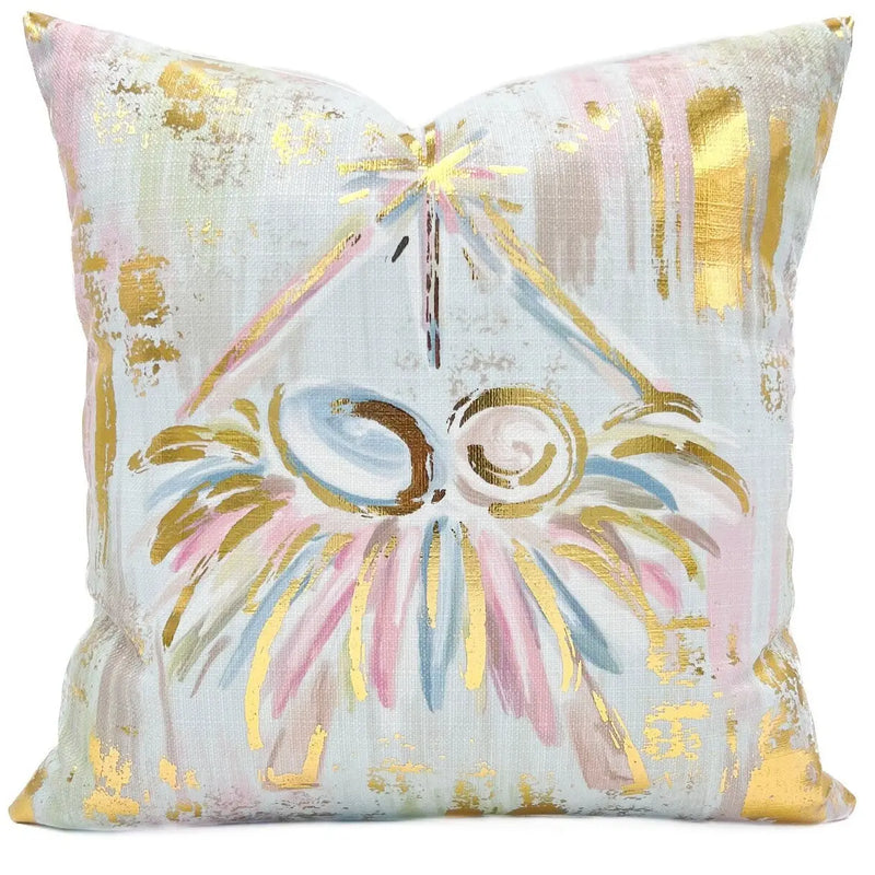 Gold Foil Pastel Baby Jesus Pillow