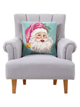 Retro Pink Santa Pillow