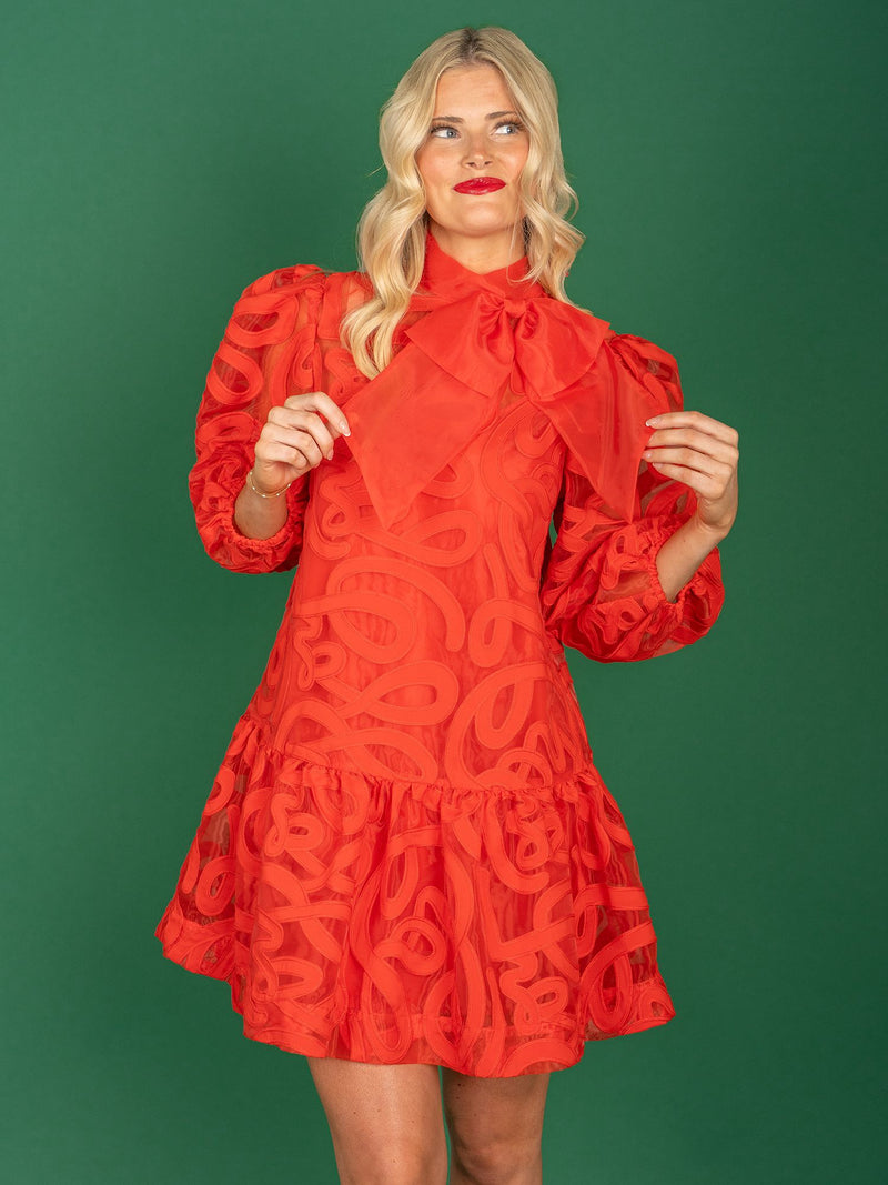 Emily McCarthy Bella Dress in Holly Red