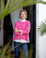 MERSEA Catalina Ruffle Tee in Rapture Rose