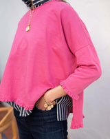 MERSEA Catalina Ruffle Tee in Rapture Rose