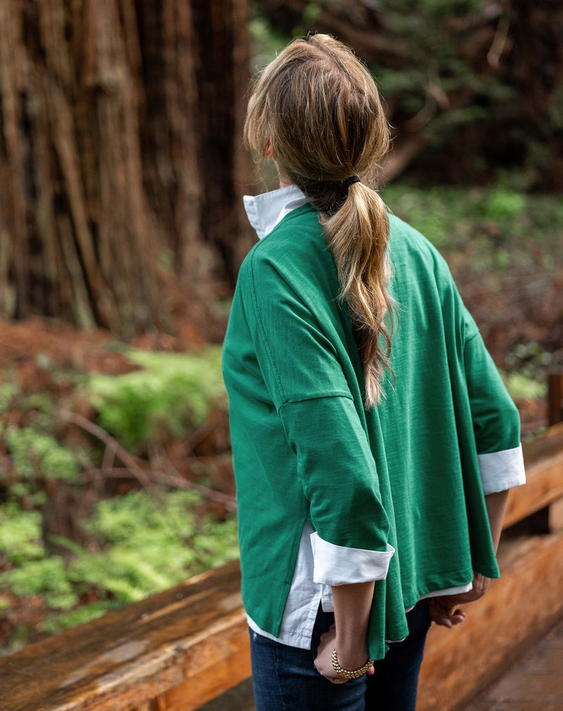 Catalina Slub Tee in Grove Green (Two Size Options)