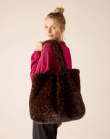 Chamonix Faux Fur Tote in Leopard