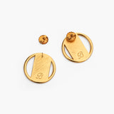 Brackish Gold Tolumnia Circle Stud Earrings