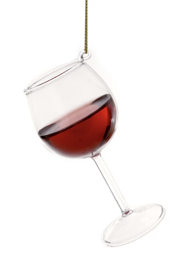 Cody Foster Red Wine Glass Ornament