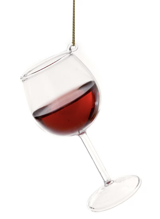 Cody Foster Red Wine Glass Ornament