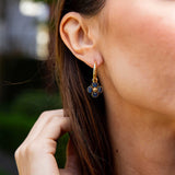 Capucine De Wulf Berry Clover Hoop Earrings with Double Sided Charm