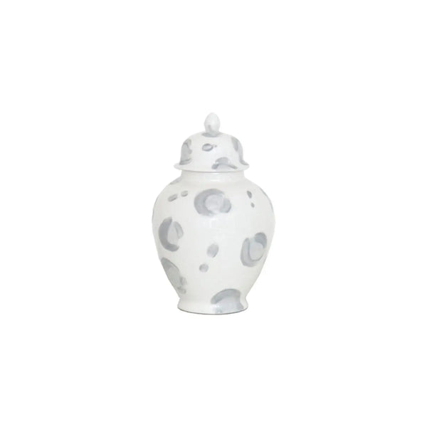 Light Gray Leopard Print Ginger Jar (Three Size Options!)