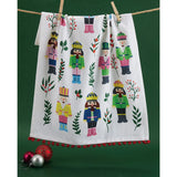 Vintage Nutcracker Tea towel with Pom Poms