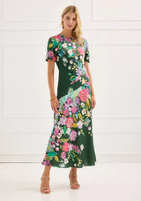 The Dawn Dress in Emerald Green