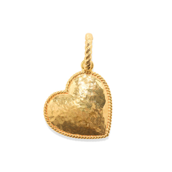 Capucine De Wulf Love Pendant in Hammered Gold