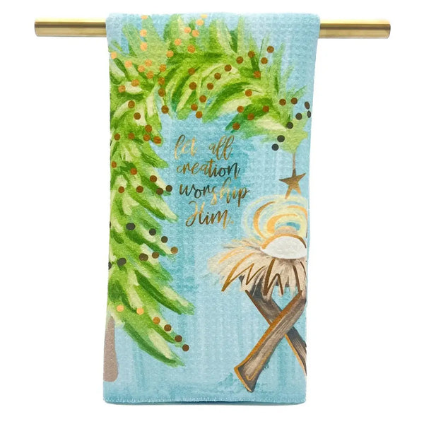 "All Creation Worship" Tea Towel