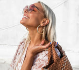 Sheila Fajl Arlene Hoops in Brushed Gold Plated