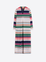 Vilagallo Green Herringbone Lurex Jacquard Dress