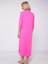 Vilagallo Pink Knit Midi Dress