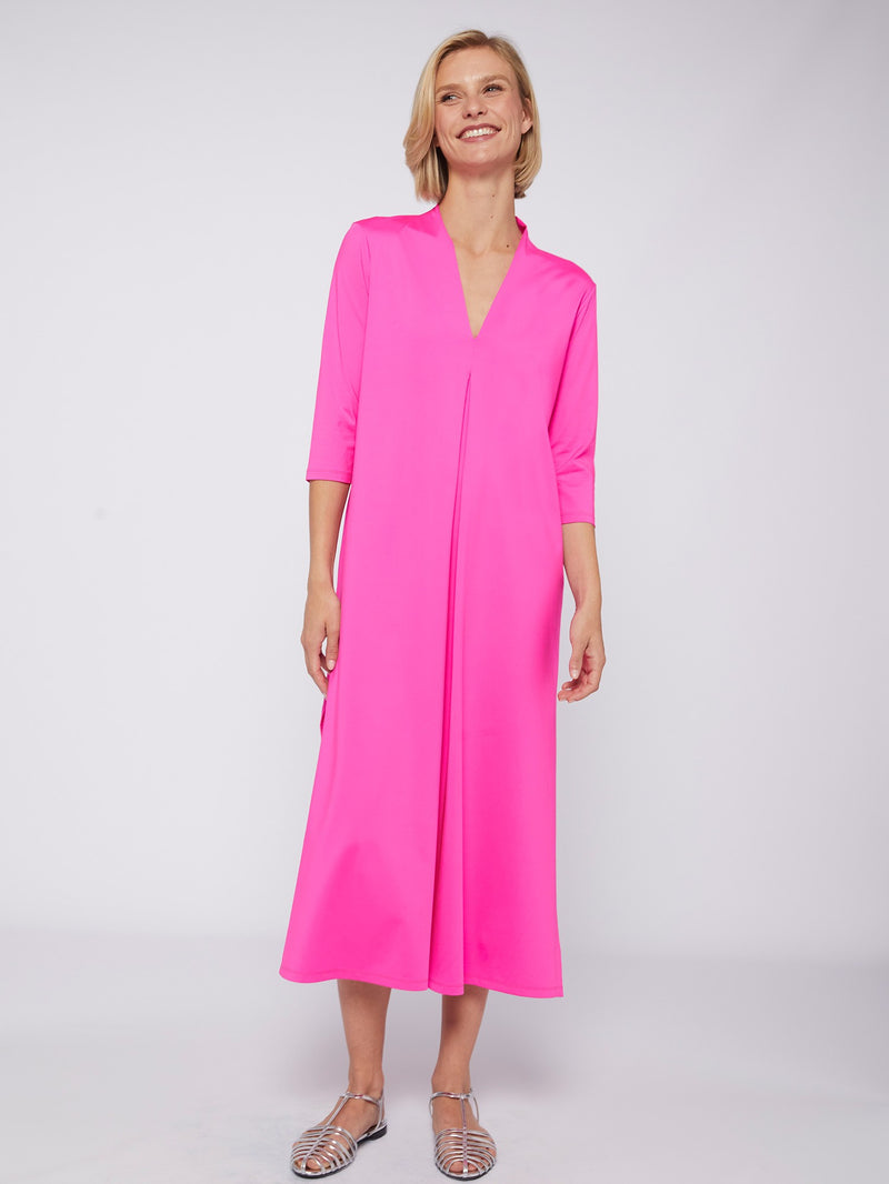 Vilagallo Pink Knit Midi Dress
