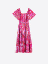 Vilagallo Palmira Pink Paisley Midi Dress