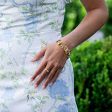 Capucine De Wulf Meadow Walk Bouquet Link Bracelet in Gold
