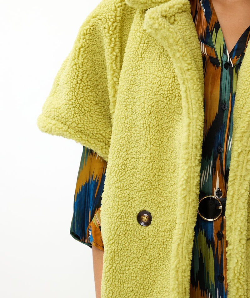 Green Teddy Poncho