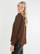 Emily McCarthy Charlotte Top in Black Gold - Nativity Knit