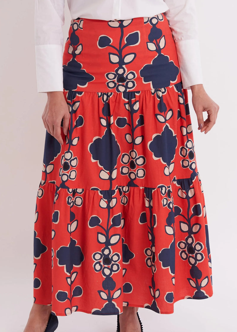 CK Bradley Samana Skirt in Serendipity Crimson