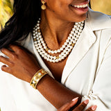 Capucine De Wulf Berry Gem Cuff in Pearl