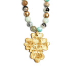 Amazonite with Cherrie Cross Necklace