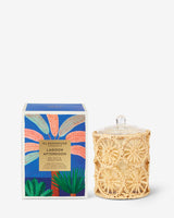 Glasshouse Lagoon Afternoon Candle With Limited Edition Raffia Holder