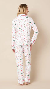 "A Merry Little Stroll" Pima Knit Long-Sleeved Pajamas