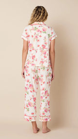 Cat's Pajamas Pima Knit Capri in Wing & Bloom
