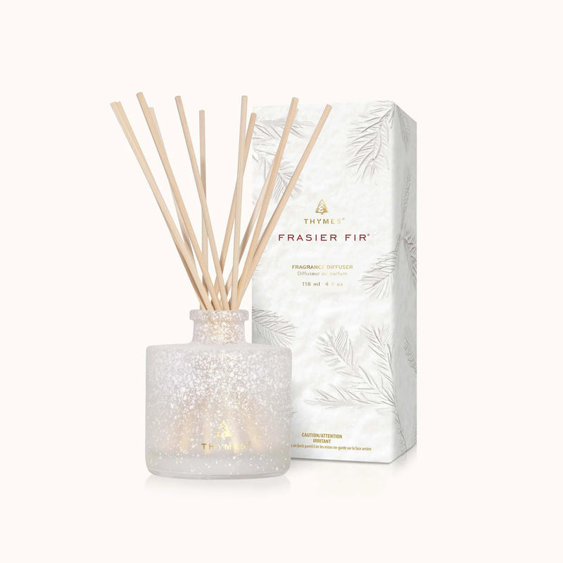 Thymes Frasier Fir Flocked Petite Reed Diffuser