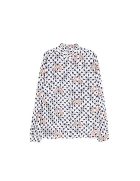 Vilagallo Navy Star with Leopard Print Blouse
