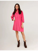Arden Dress in Hot Pink