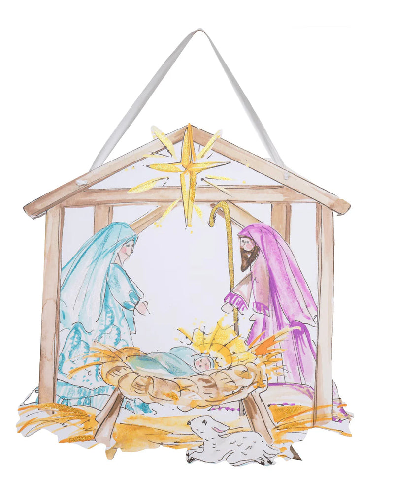 Colorful Holy Family Door Hanger