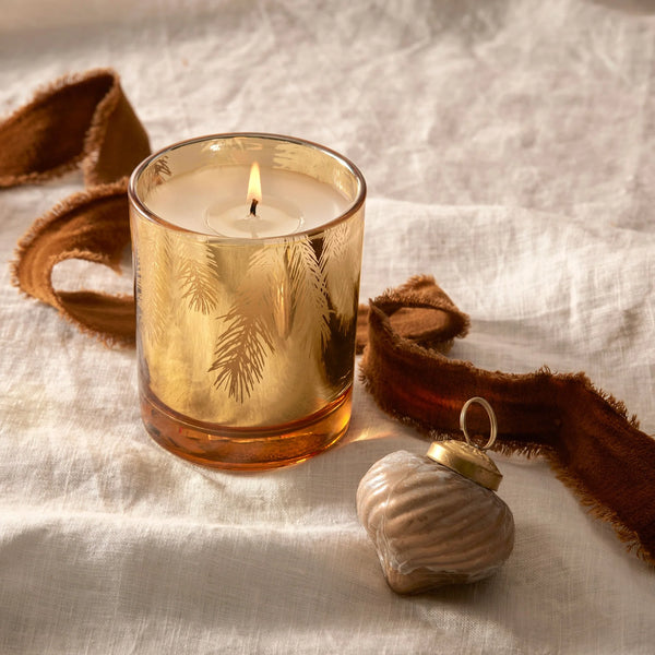 Thymes Frasier Fir Gilded Gold Candle 6.5oz