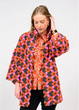 Puff Pattern Jacket in Charcoal