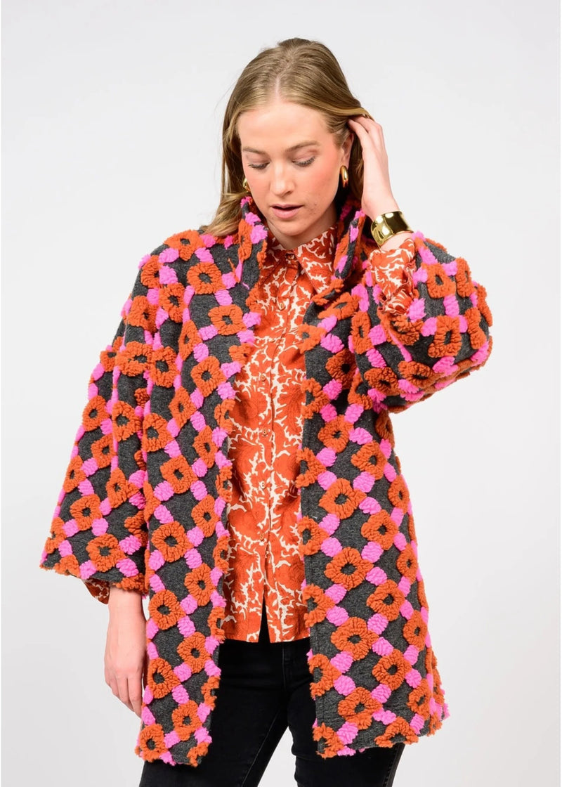 Puff Pattern Jacket in Charcoal