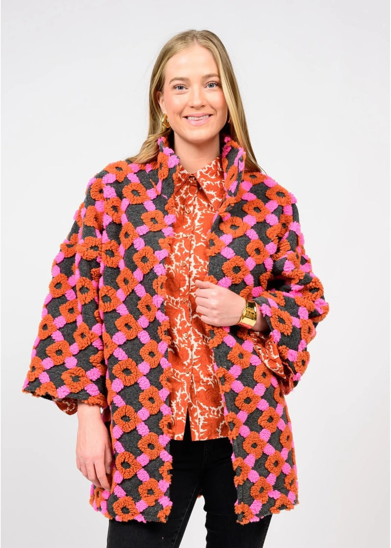 Puff Pattern Jacket in Charcoal