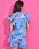 Alden Adair Mattie Top in Coastal Icon