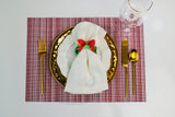 Lauren Dunn Acrylic Red Berry Wreath Napkin Rings - Set of 4