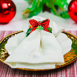 Lauren Dunn Acrylic Red Berry Wreath Napkin Rings - Set of 4