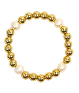 Lisi Lerch Georgia Fresh Water Pearl and Gold Bracelet - 10MM