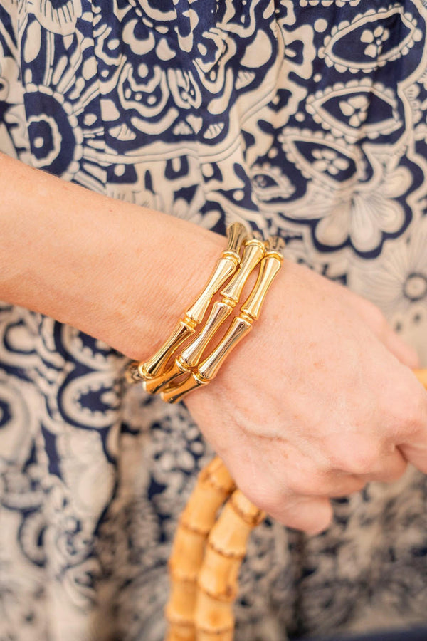 Lucy Bamboo Bracelet in Gold