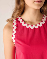Mersea Luna Ric Rac Maxi Dress in Cherries Jubilee