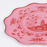 Pink Vintage Botanical Salad Plates (Set of 8)