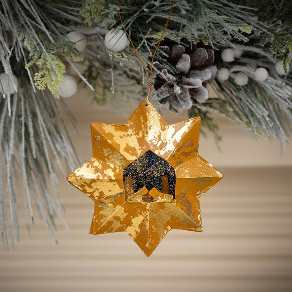 4" Nativity Star Ornament