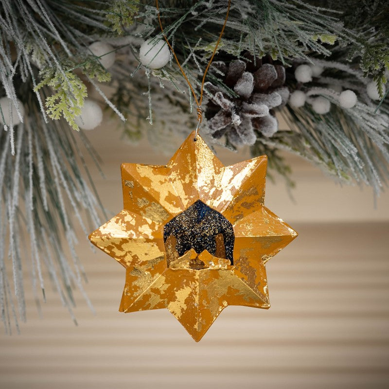 4" Nativity Star Ornament