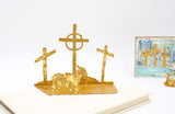 Metal Crosses + Lamb Silhouette in Gold (Two Size Options)