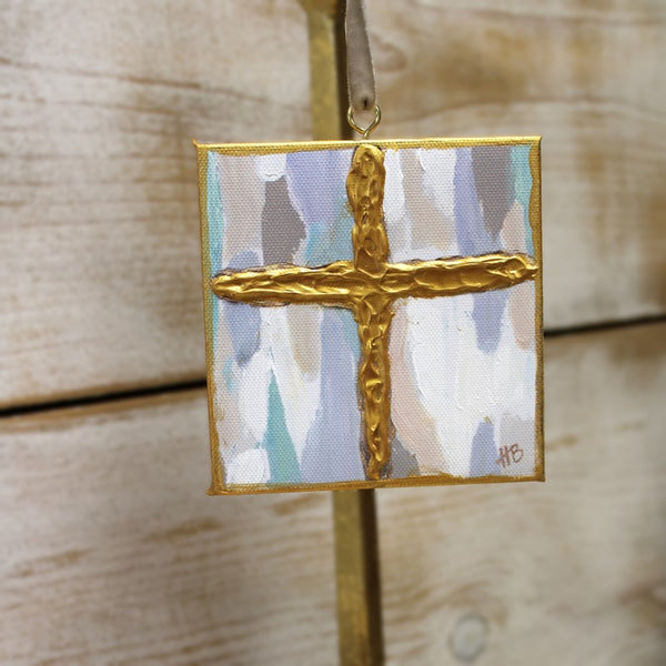 Cross Canvas Ornament