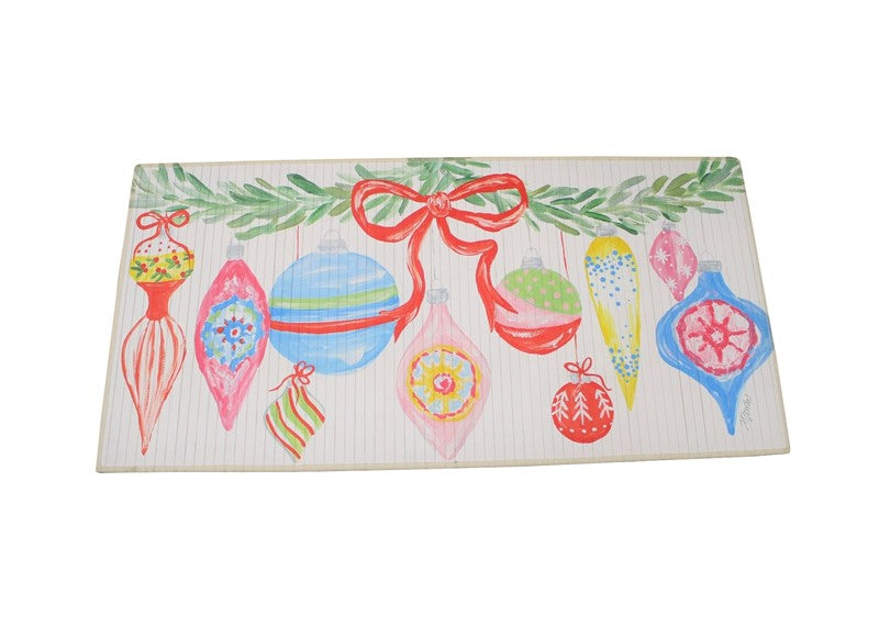 Ornament Garland Bamboo Runner Mat